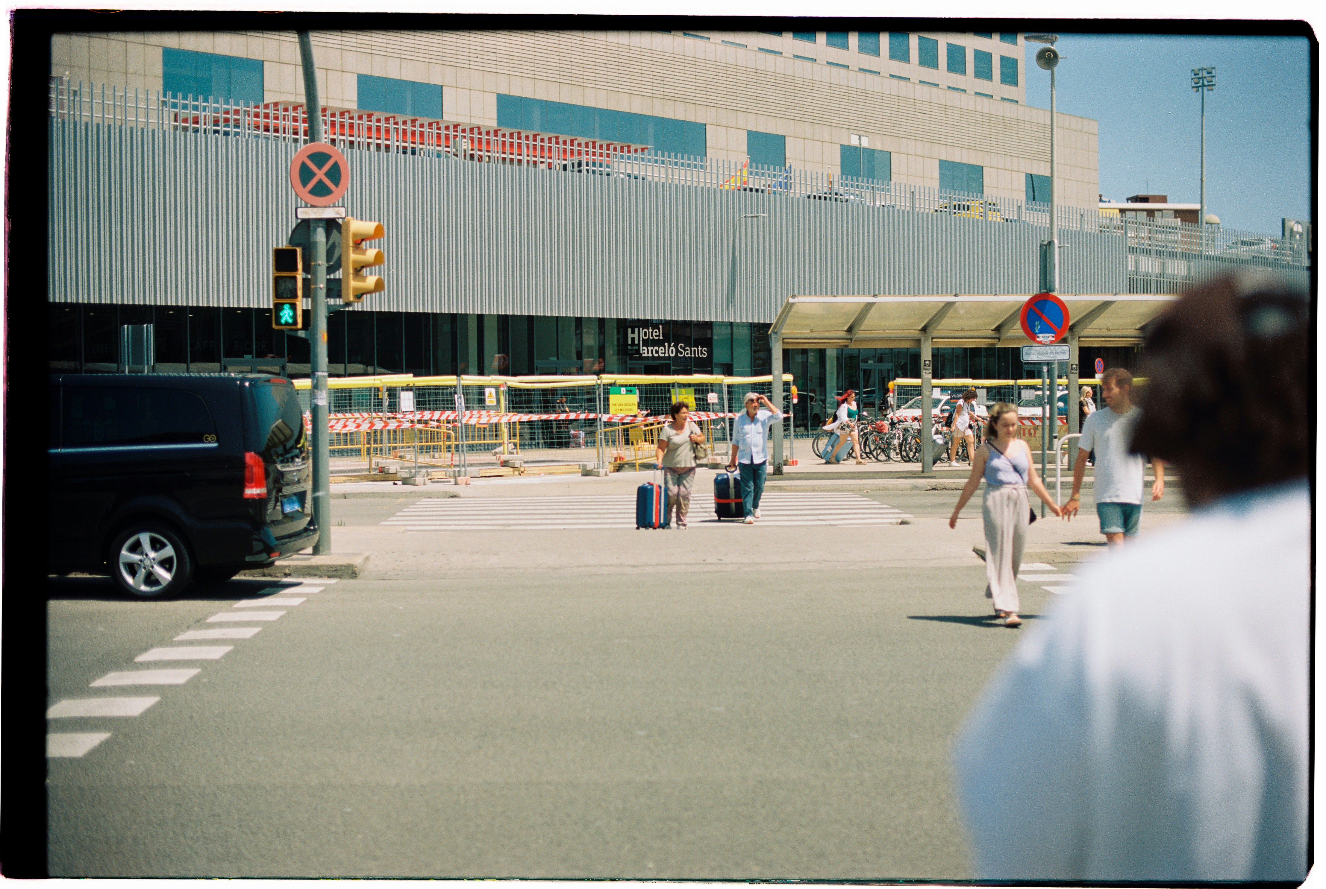 Luxury transfer vehicle at airport